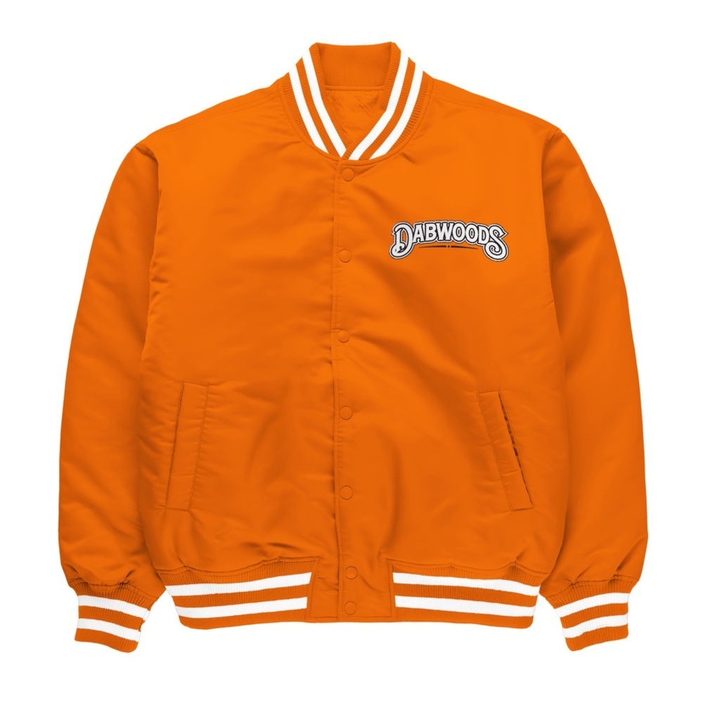 DABWOODS APPAREL ORANGE BOMBER JACKET Size M